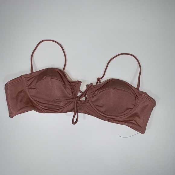 La hearts taupe rose scrunch bikini set 11 - Picture 6 of 7